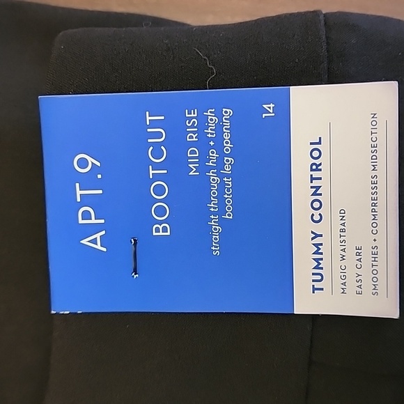 NWT Womens Apt 9 Tummy Control Bootcut Midrise Pants sz 14 - Picture 8 of 8